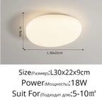 Nordic Cream LED Ceiling Lamp - Modern, Minimalist for Living Room, Bedroom, Restaurant
