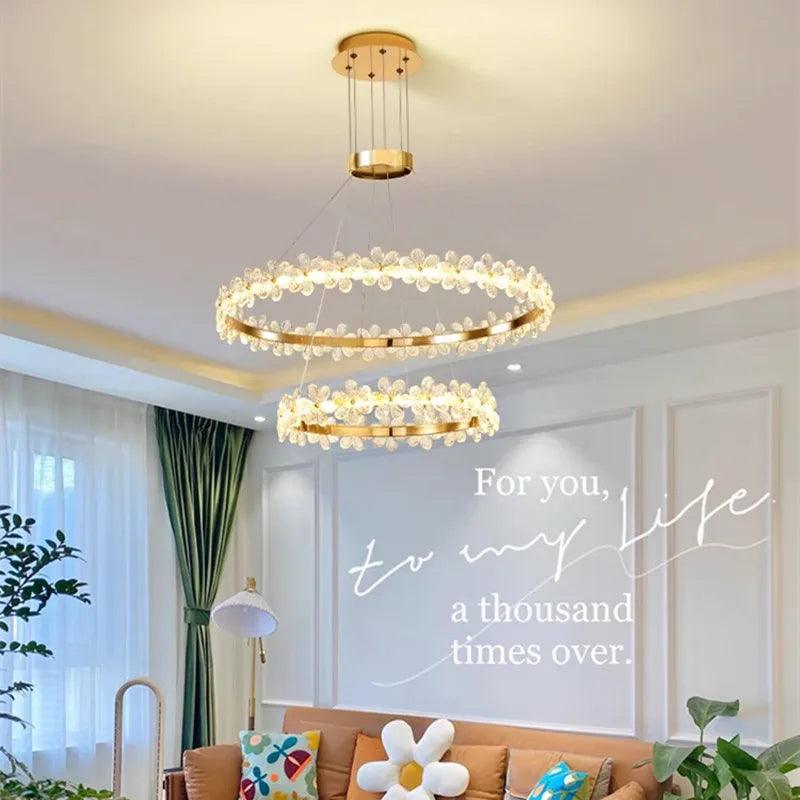 Crystal LED Chandelier for Home Decor & Luxury Lighting