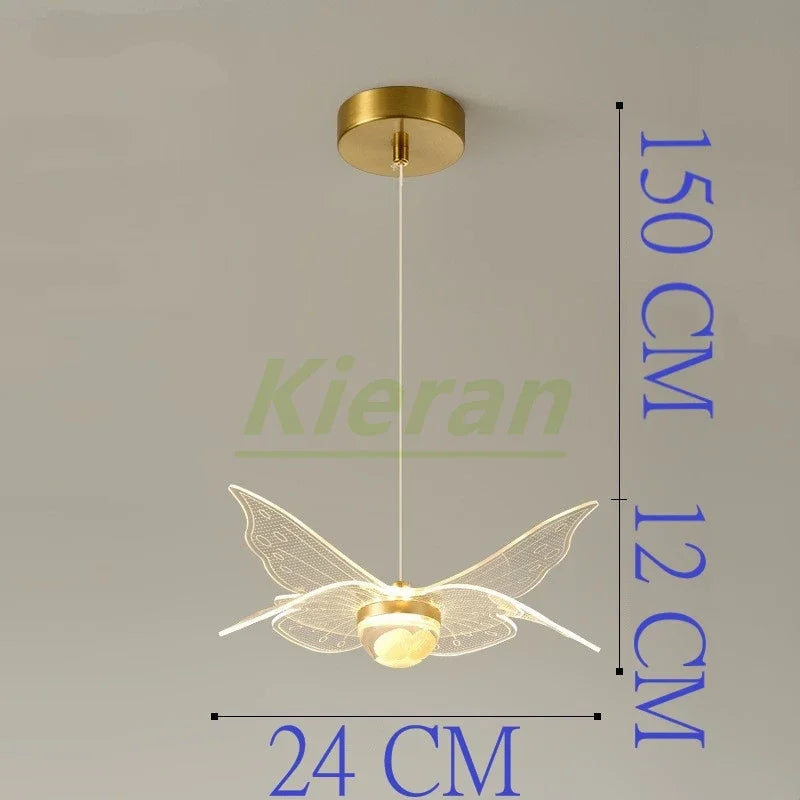 Butterfly LED Chandelier: Nordic Modern UFO Pendent Lamp for Home Decor