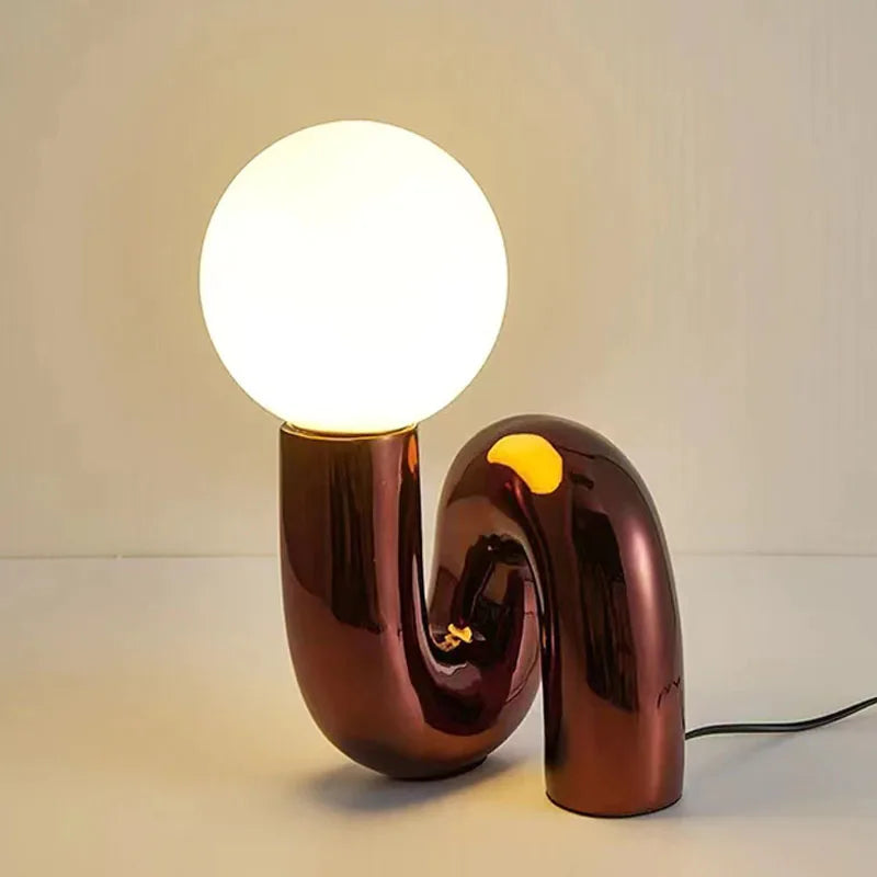 Modern LED Resin Table Lamp Luxury Creative Design Night Light