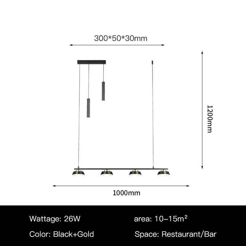 Neutral Light Dining Room Chandelier: Black Ceiling Pendant for Kitchen Table