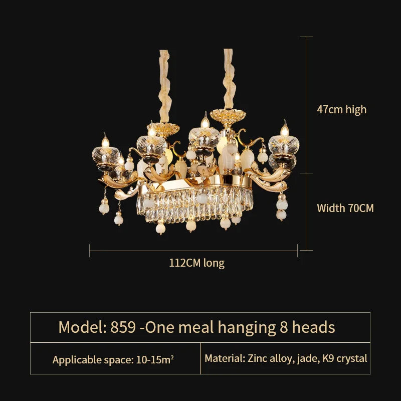 Crystal Chandelier: European Elegance for Living, Dining & Bedroom