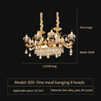 Crystal Chandelier: European Elegance for Living, Dining & Bedroom
