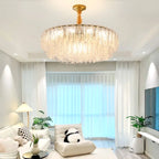 French Shell Crystal Chandelier by - Modern Elegant Lighting for Living Room, Bedroom, and Dining Room