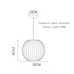 White Silk Pendant Chandelier for Living Room Hotel Hall - Modern Ceiling Lamp