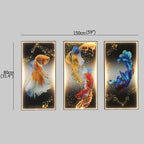 Fish LED Wall Sconces Set of 3 for Modern Home Decor & Ambiance