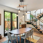 Vintage Industrial Black 4-Head Ceiling Light Fixture for Kitchen, Balcony, Living Room