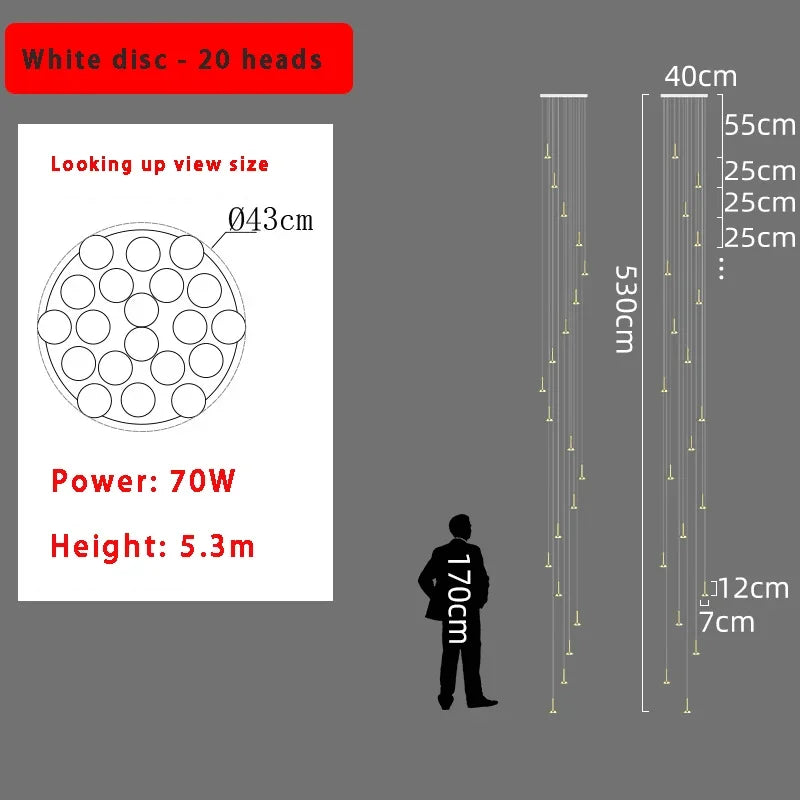 Minimalist Meteor Shower Chandelier for Modern Home Decor Lighting