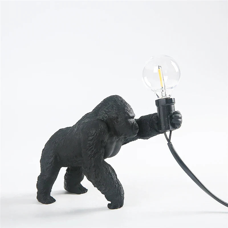 Nordic King Kong Resin Floor Lamp: Modern, Customizable LED Animal Light