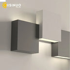 Geometric LED Wall Sconce Black White Light for Living Room Bedroom Hallway