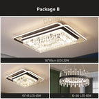 Crystal Industrial Pendant Lamps Set for Modern Living Room Bedroom Kitchen Decor