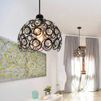 Crystal K9 Pendant Lamp: Modern Industrial Lighting for Bedroom and Kitchen