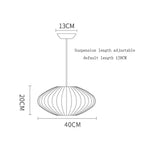 White Silk Pendant Chandelier for Living Room Hotel Hall - Modern Ceiling Lamp