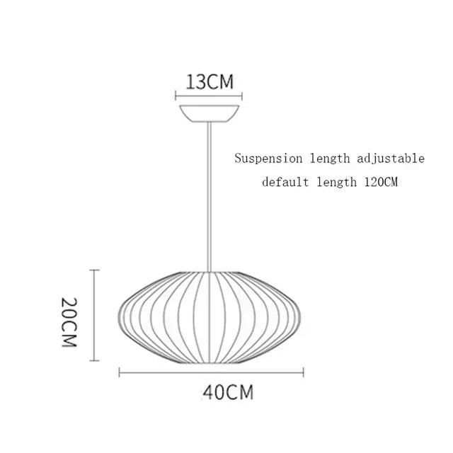 White Silk Pendant Chandelier for Living Room Hotel Hall - Modern Ceiling Lamp