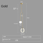 Gold Luxury LED Pendant Light for Living Room, Bedroom, and Restaurant