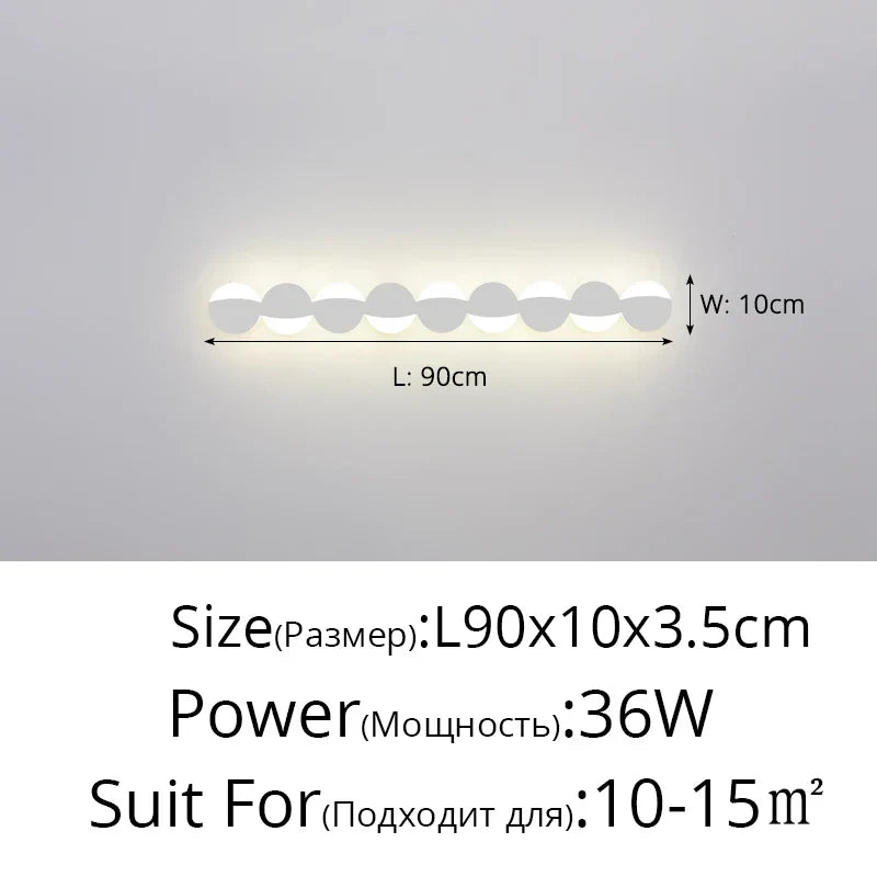 Spherical LED Wall Lamp for Bedroom and Living Room