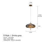 Amber Glass Chandelier: Luxury Lighting for Bedroom, Dining Room, Kitchen, Restaurant & Art Decor