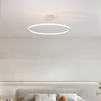Modern Round LED Ceiling Chandelier Aluminum Dimmable Bedroom Light