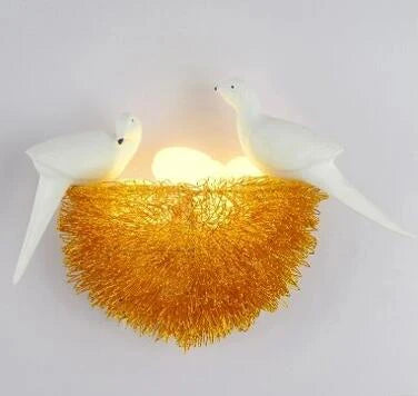 Bird Nest LED Wall Lamp for Children Bedroom, Study Room, Restaurant Decoration