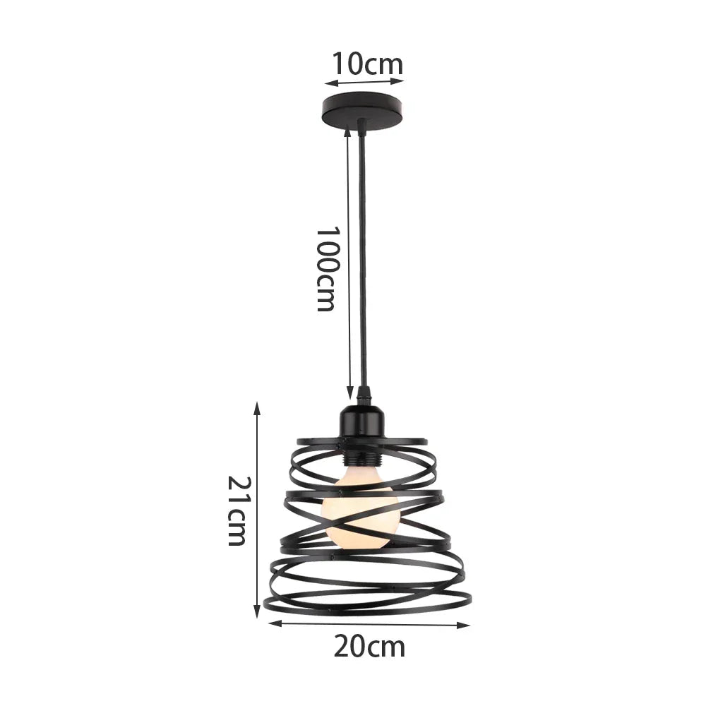 Modern LED Spiral Swirl Pendant Lamp Shade Chandelier for Living Room