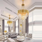 Modern Crystal LED Chandelier for Living Dining Room.