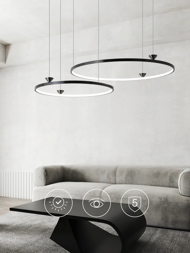 Italian Style Annular Pendant Lamp for Living Room, Dining Room, Bedroom