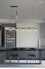 Neutral Light Dining Room Chandelier: Black Ceiling Pendant for Kitchen Table