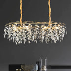 Modern Luxury Crystal Chandelier LED Pendant Light for Living Room Hotel Home Decor by Afralia™