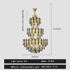 Crystal Hollow Villa Chandelier: Modern Luxury Pendant Light for Living Room and Hotel Lobby