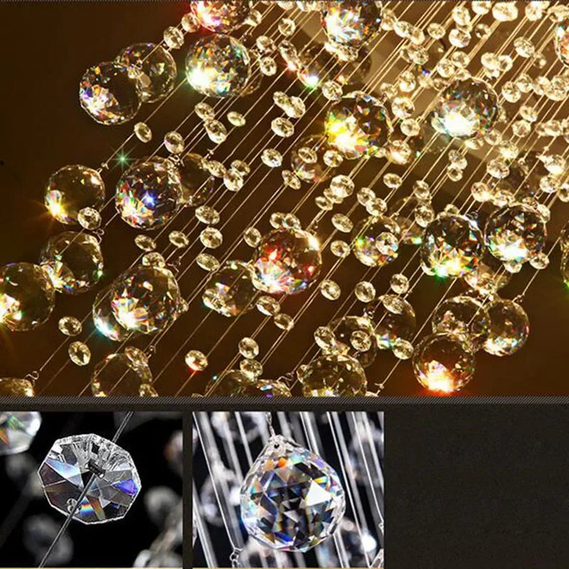 Modern Crystal Chandelier with LED Lights