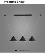 Modern Black & White Pendant Lamps for Kitchen, Living, Dining Room, Bar - LED Hanging Fixture