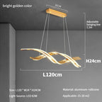 Modern Gold Dimmable LED Pendant Chandelier for Dining Room Kitchen Island