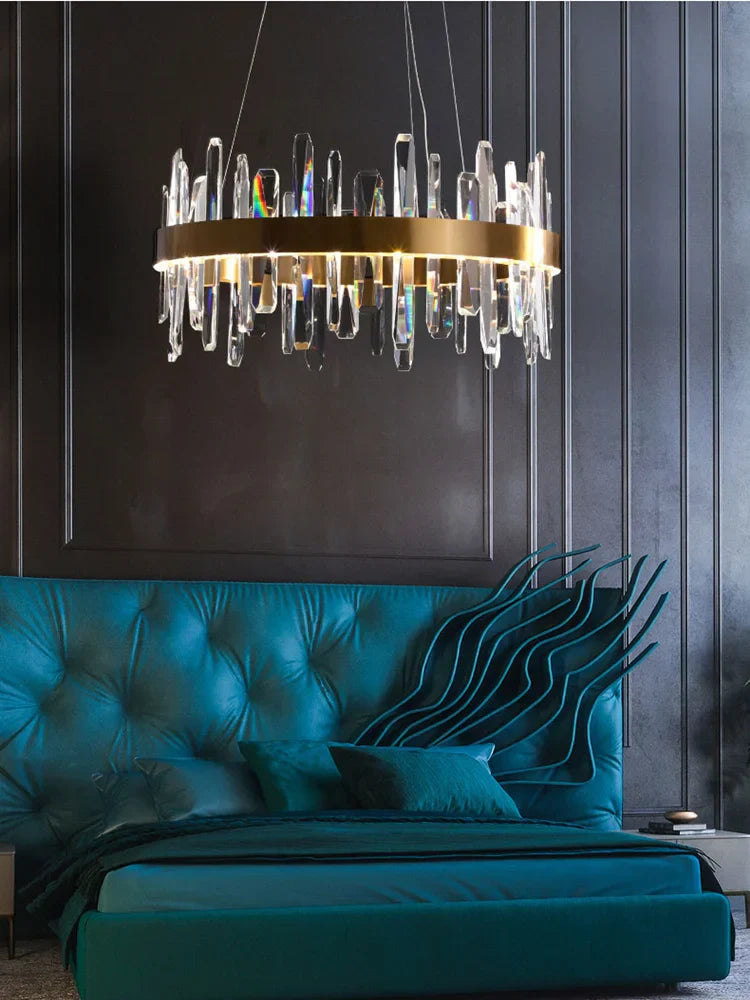 K9 Luxury Pendant Chandelier, LED Indoor Lighting for Kitchen, Living Room, Bedroom