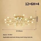 Crystal Ceiling Chandelier LED Light Fixture for Living Room Bedroom Kitchen