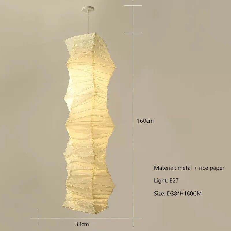 Akari Rice Paper Pendant Lamp for Living Room Bedroom - Wabi Sabi Design