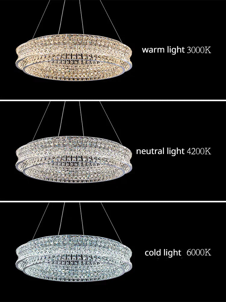 K9 Crystal Luxury Chandelier for Restaurant Bar Hotel LED Lamps