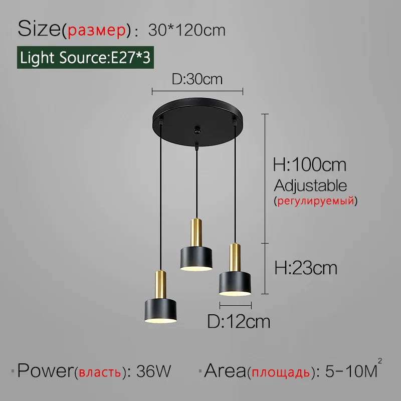 Minimalist Nordic Chandelier for Dining Room & Living Room Tables