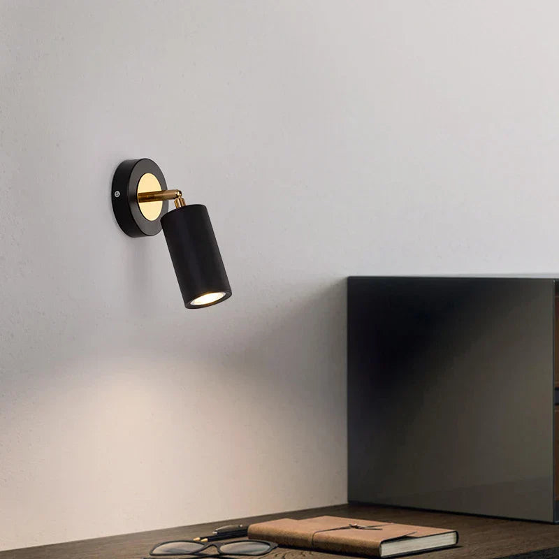 Modern Gold Rotatable COB LED Wall Sconce Spotlight for Home & Restaurant