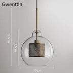 Nordic Glass Pendant Light | Modern Kitchen Dining Hanging Lamps | Industrial Loft LED Fixture