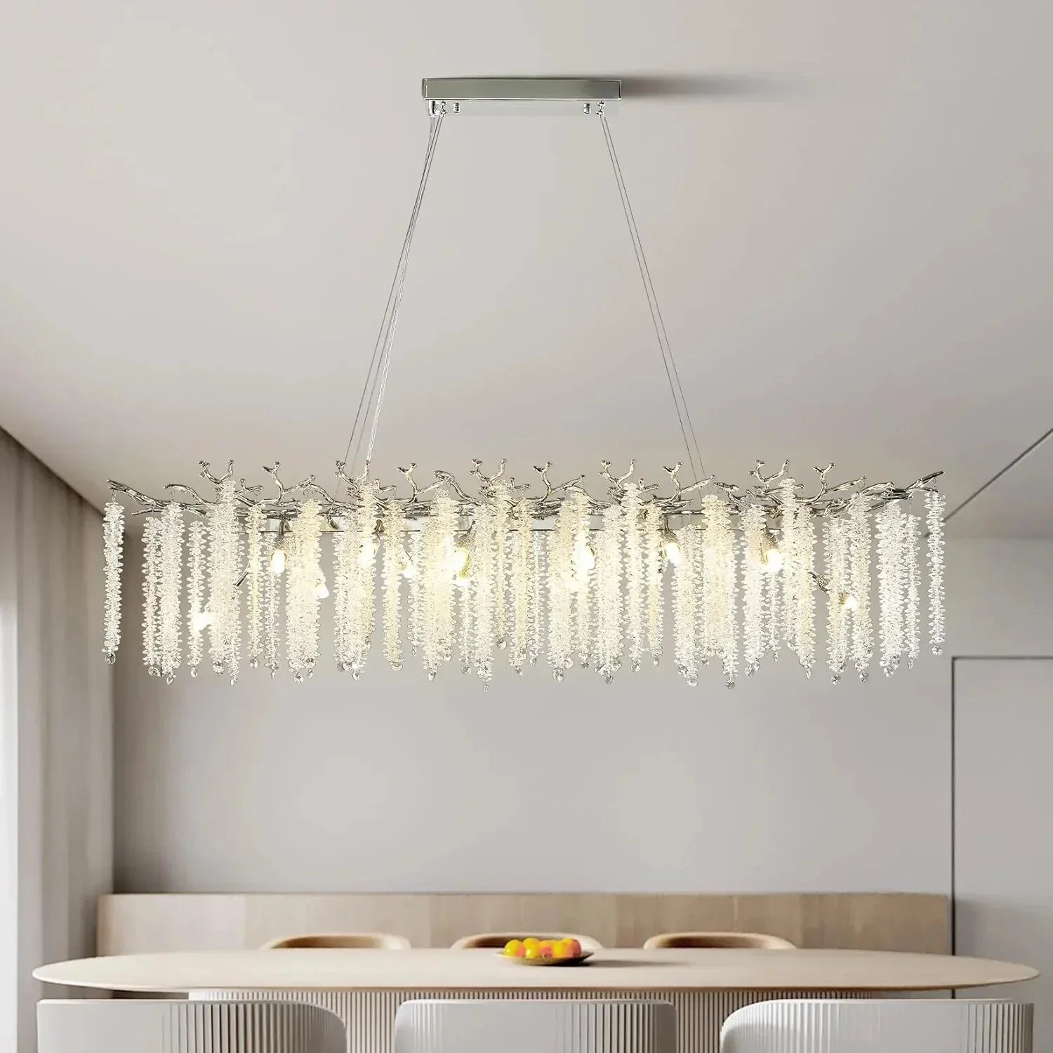 Gold Crystal Branch Chandelier | Modern Luxury Round Ceiling Light