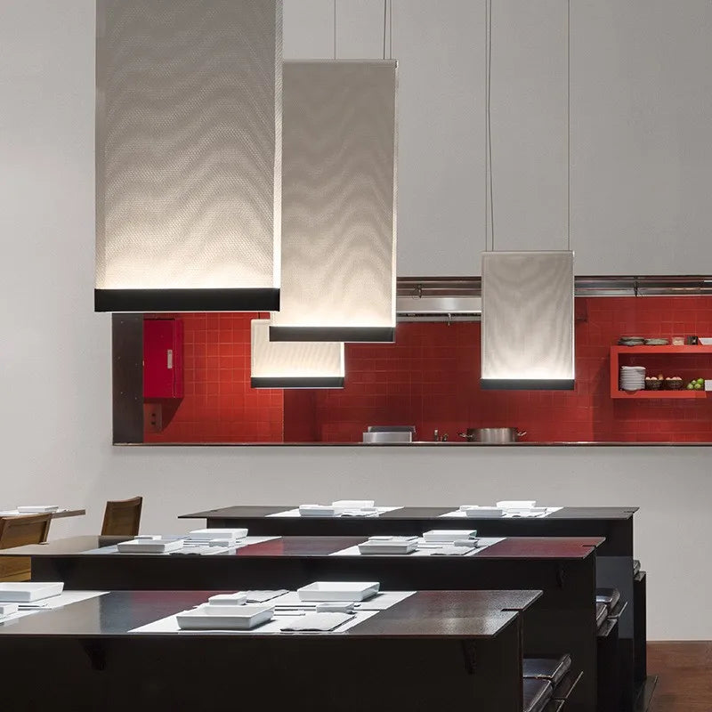 Modern Minimalism Dining Room Fabric Pendant Light