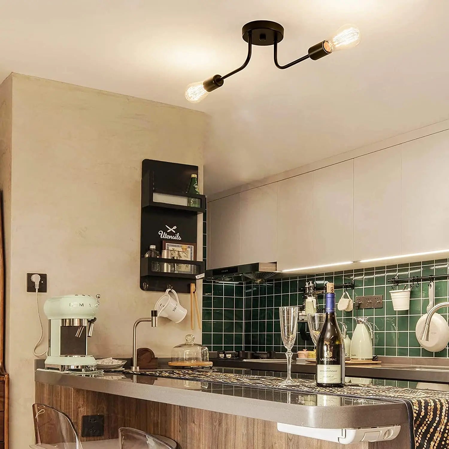 Sputnik Ceiling Lamp Chandelier Vintage Industrial Light Fixture Kitchen Island Luminaire