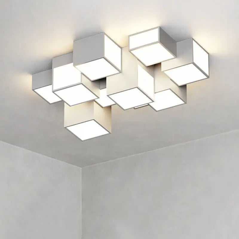 Square LED Chandeliers: Modern Home Indoor Lighting Fixtures for Living, Bedroom, Dining Room