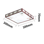 Mahogany LED Ceiling Lamp Minimalism Round/Square Interior Lighting for Living Room & Dining Room