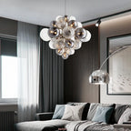 Glass Ball Ceiling Chandelier for Living Room Dining Bedroom - Nordic Air Bubble Pendant Light