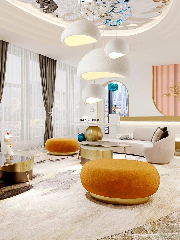 Wabi Sabi LED Chandelier: Modern Japan Style Pendant Light for Kitchen Island