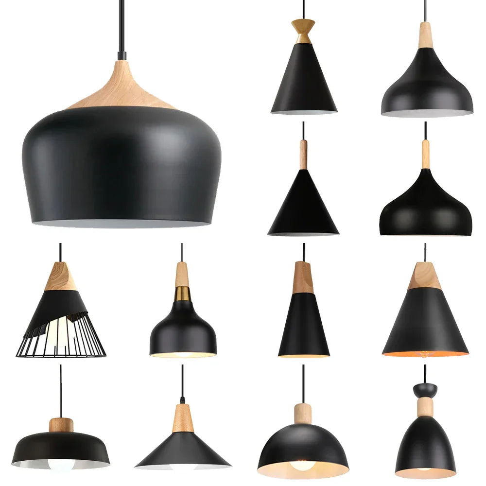 Nordic Pendant Lights: Minimalist E27 Lamps for Kitchen, Dining, Bedroom