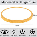 Wood LED Ceiling Lamp: Modern Nordic Round Light Fixture for Living Room & Bedroom