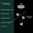 Crystal Chandelier: Modern Luxury Pendant Lights for Living Room, Staircase, Villa