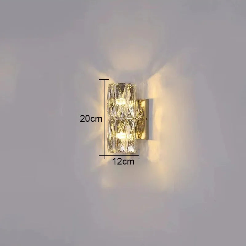 Crystal High-End Wall Lamp for Luxury Living Room, Bedroom, Villa Lighting